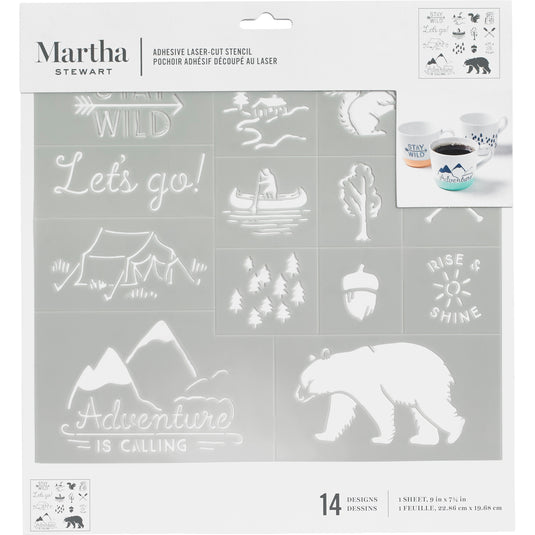 Martha stewart • adhesive stencil outdoor 1 vel
