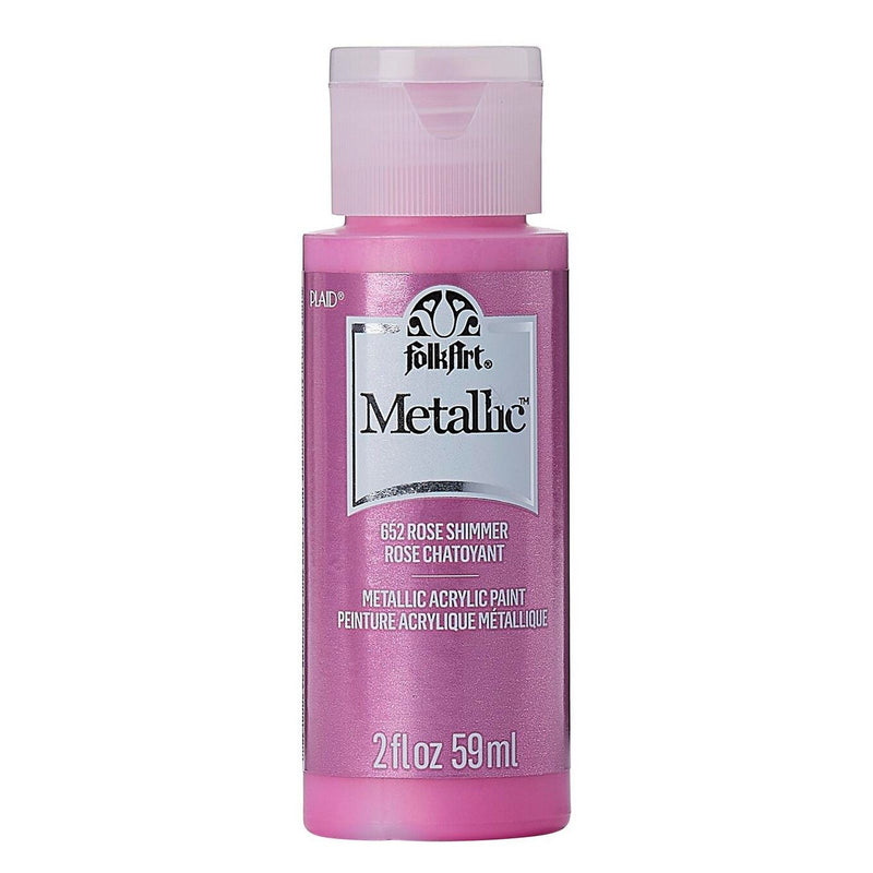 Load image into Gallery viewer, Folkart • metallic acrylic paint rose 59ml
