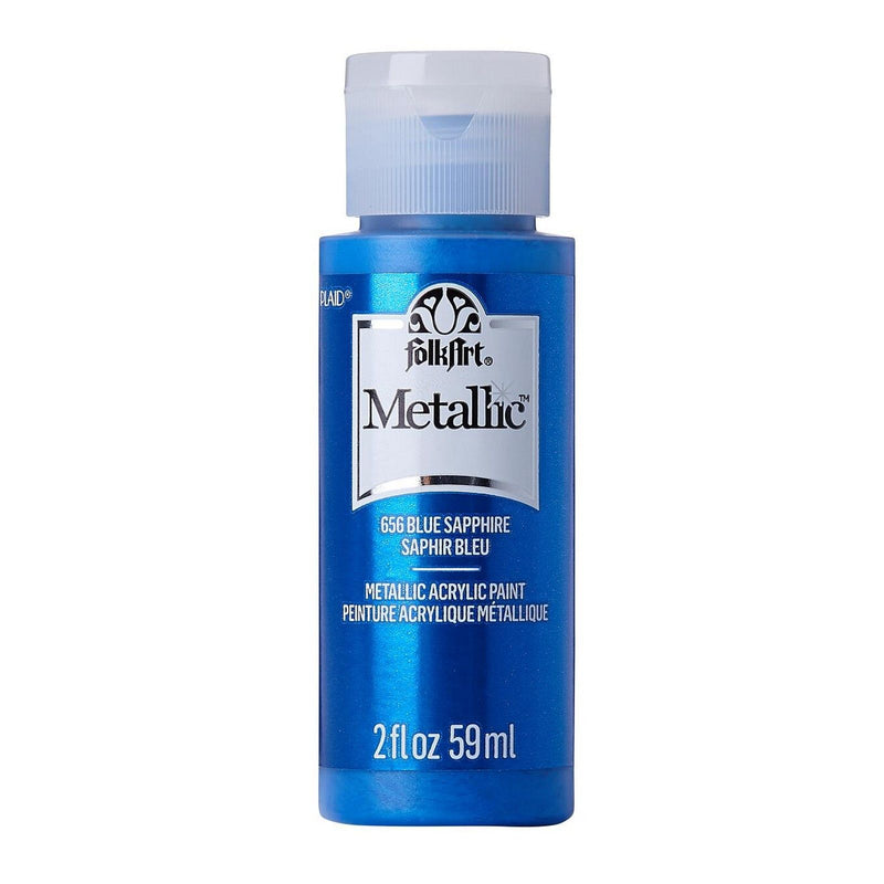 Load image into Gallery viewer, Folkart • metallic acrylic paint blue sapphire 59ml
