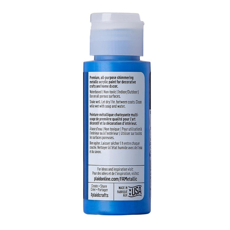 Load image into Gallery viewer, Folkart • metallic acrylic paint blue sapphire 59ml
