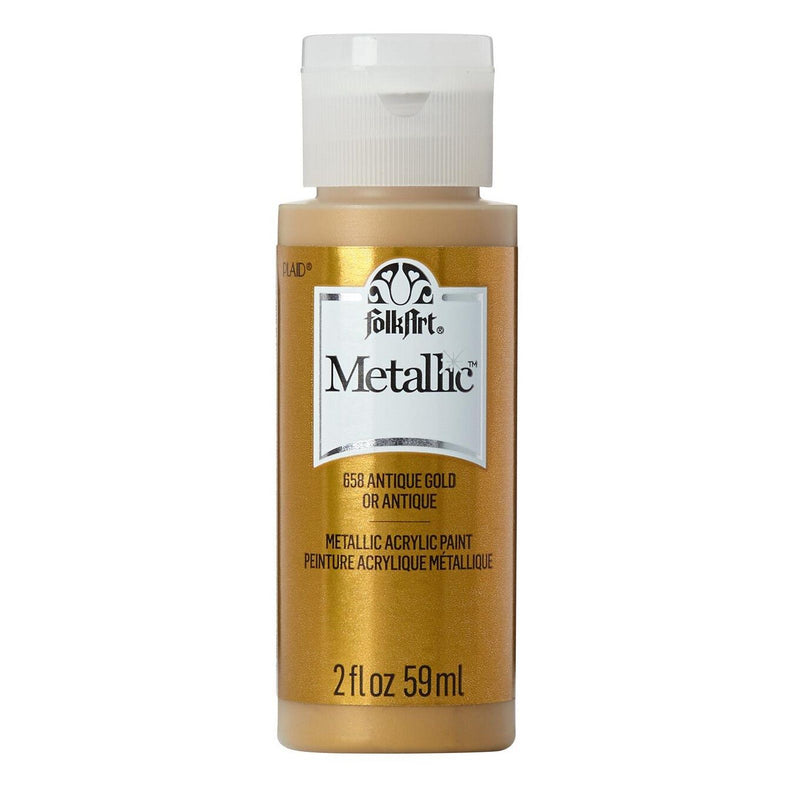 Load image into Gallery viewer, Folkart • metallic acrylic paint antique gold 59ml
