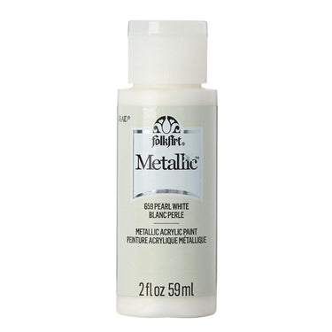 Folkart • metallic acrylic paint pearl white 59ml