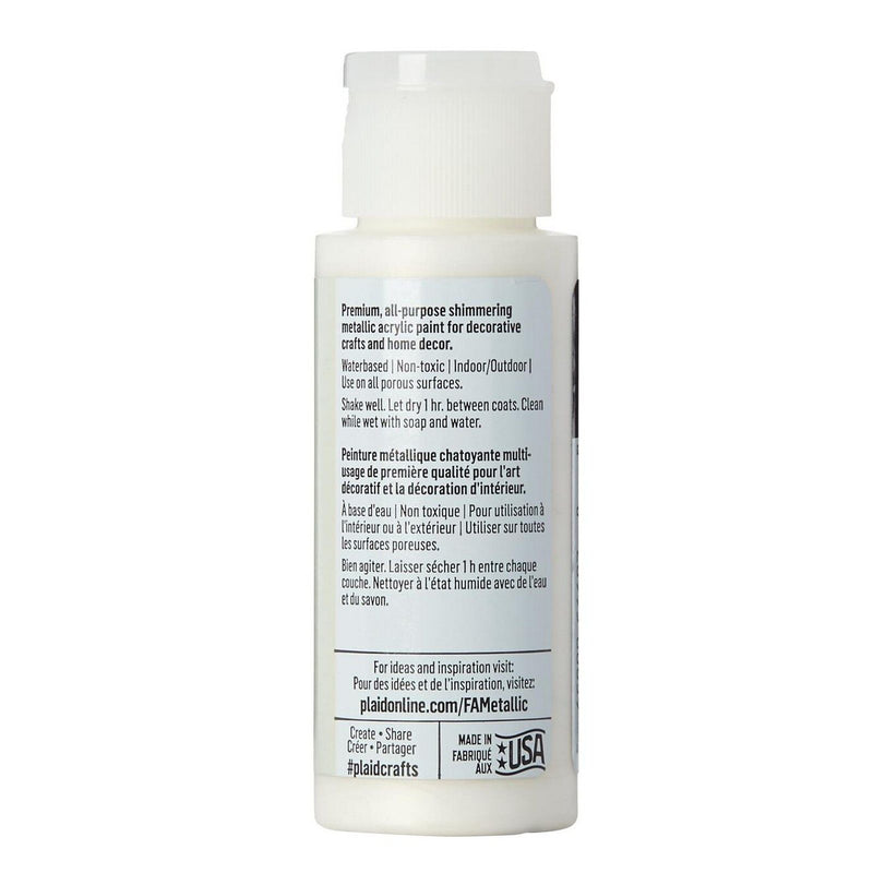 Load image into Gallery viewer, Folkart • metallic acrylic paint pearl white 59ml
