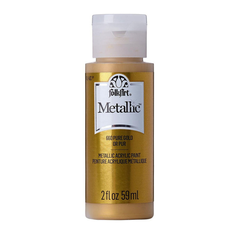 Load image into Gallery viewer, Folkart • metallic acrylic paint pure gold 59ml
