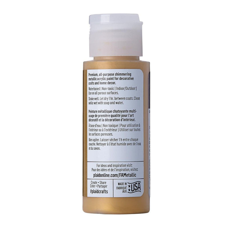 Load image into Gallery viewer, Folkart • metallic acrylic paint pure gold 59ml
