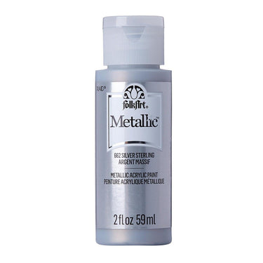 Folkart • metallic acrylic paint silver sterling 59ml