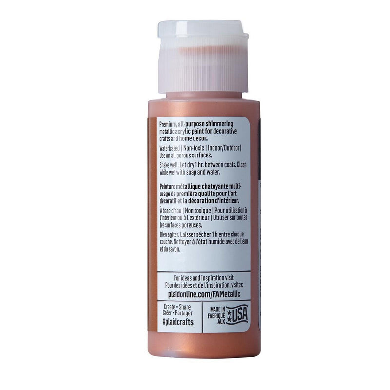 Load image into Gallery viewer, Folkart • metallic acrylic paint solid bronze 59ml
