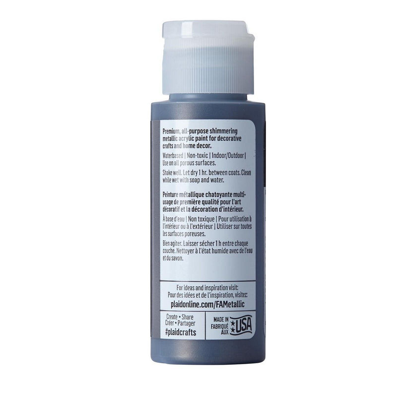 Load image into Gallery viewer, Folkart • metallic acrylic paint gunmetal gray 59ml
