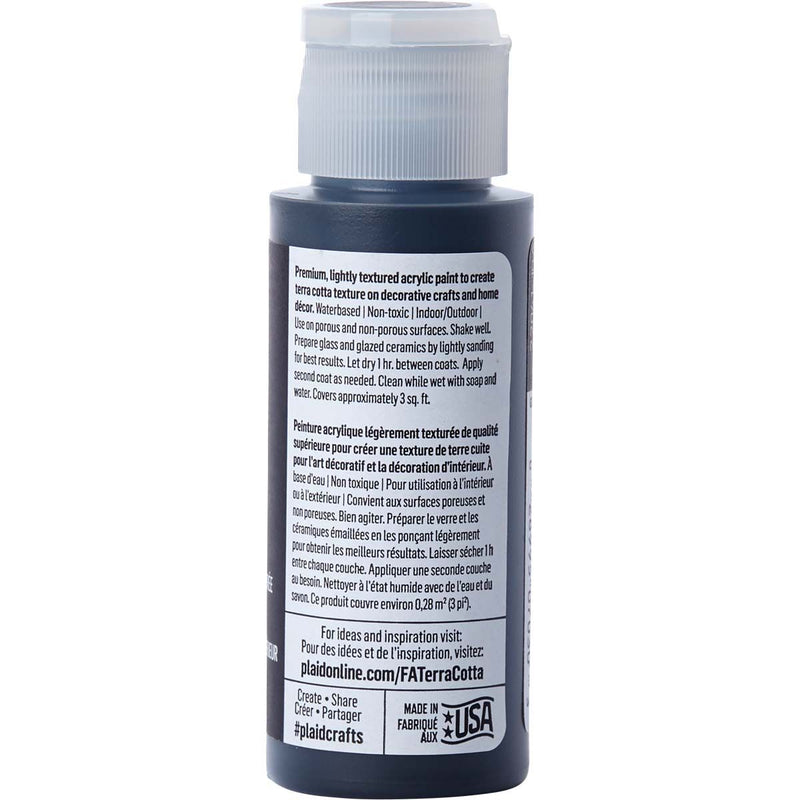 Load image into Gallery viewer, Folkart • terra cotta textured acrylic paint 59ml obsidian

