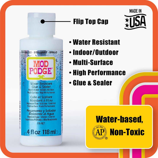 Mod podge • water resistant glue sealer