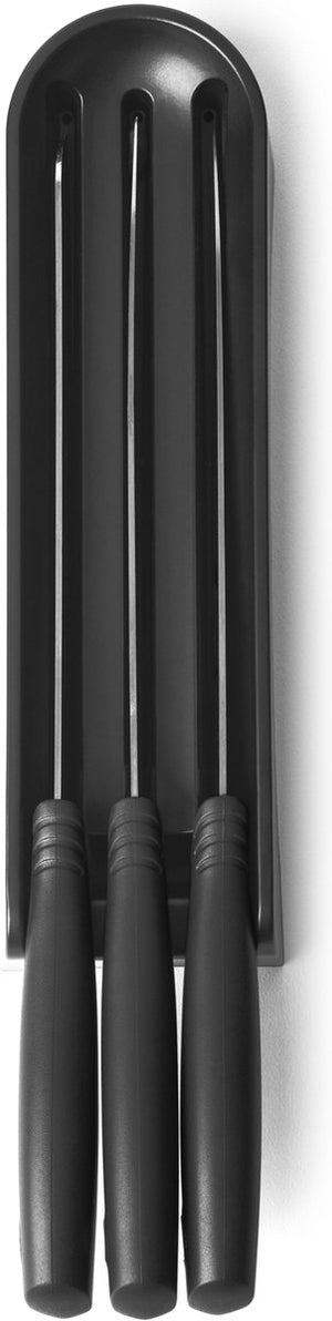 Brabantia tasty+ messenblok lade - met 3 messen - dark grey