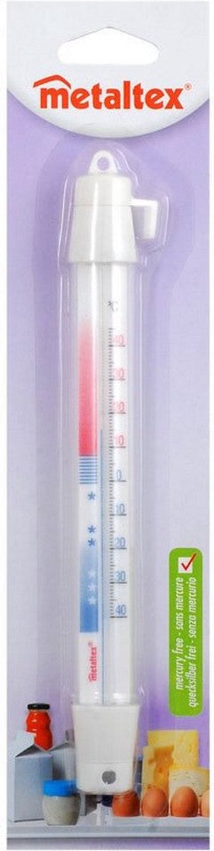 Metaltex thermometer koelkast vriezer 21 cm wit