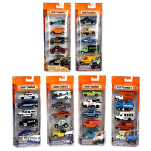 Matchbox mattel voertuigen 5 stuks assorti