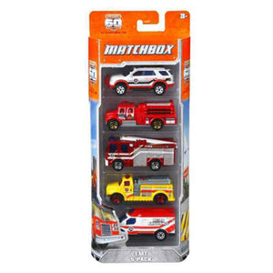Matchbox mattel voertuigen 5 stuks assorti