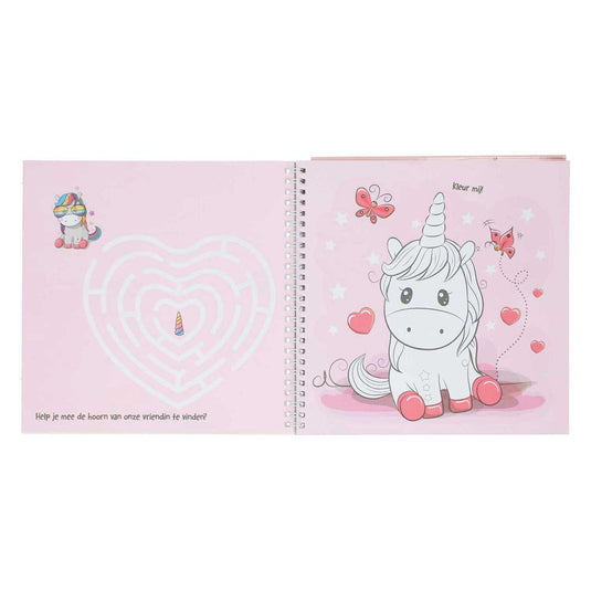 Mondikaarten sticker- en sjablonenboek ik hou van unicorns