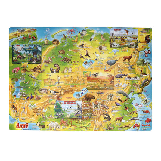 Mondikaarten mega kinderatlas van de dieren