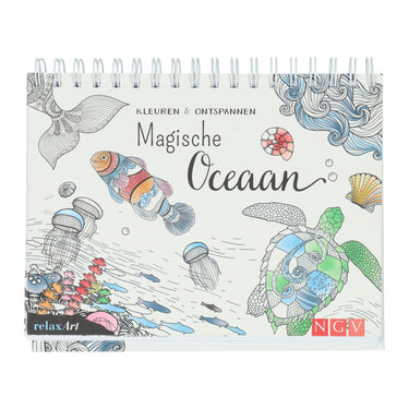 Mondikaarten magische oceaan kleuren en ontspannen - kleurboek