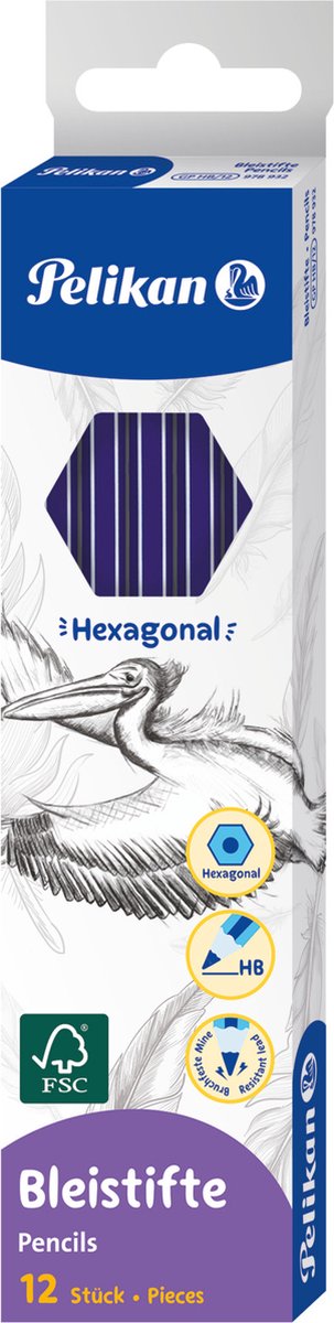 Pelikan - grafietpotlood - potlood hb - 12 stuks in vouwdoosje