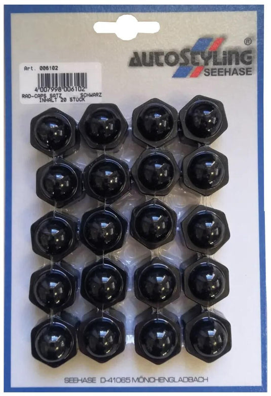 Autostyling seehase radmutterkappe rad-caps rad-caps 19 mm sb black 05
