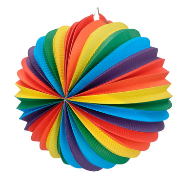 Boland papieren ballonlampion regenboog ã˜25cm