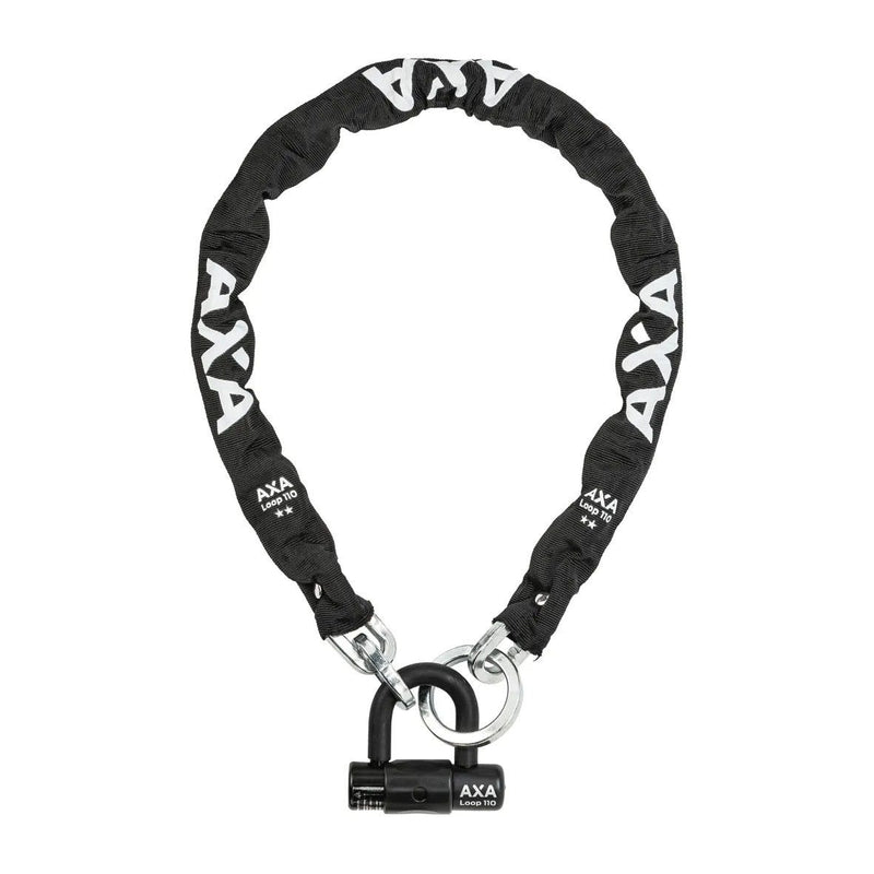 Load image into Gallery viewer, Axa slot ketting loop 9,5x110 met hangslot zwart safety index 15 art 2**
