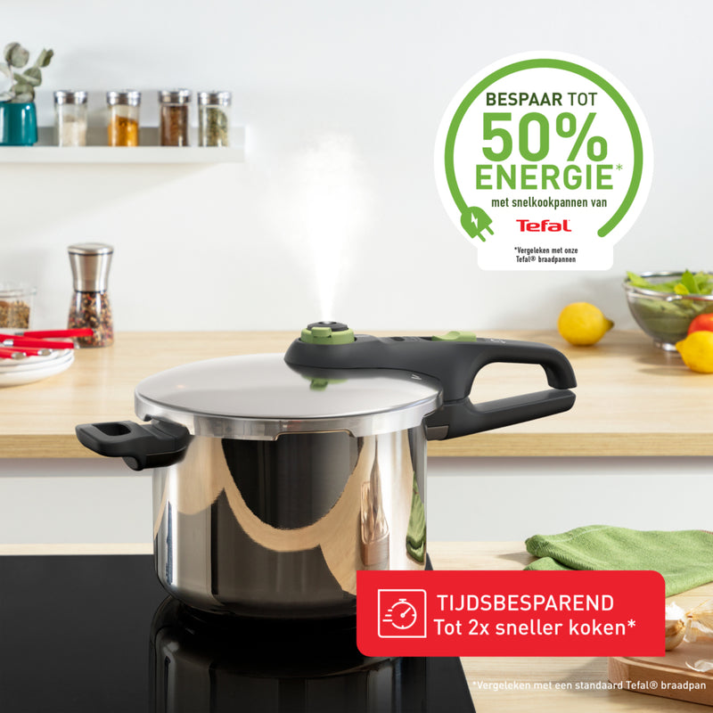 Load image into Gallery viewer, Tefal p25807 secure 5 trendy snelkookpan 6 liter met stoommand
