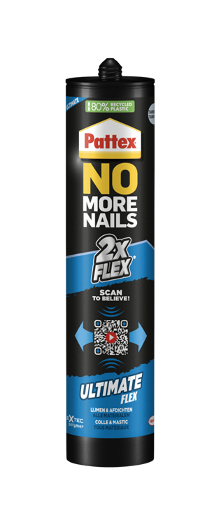 Pattex 1070180 - no more nails ultimate flex transp 308 | 6 stuks