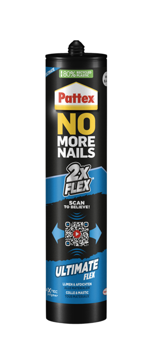 Pattex 1070188 - no more nails ultimate flex wit 39 | 12 stuks