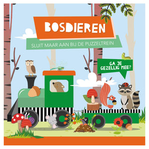 Lantaarn publishers boek en puzzeltrein bosdieren