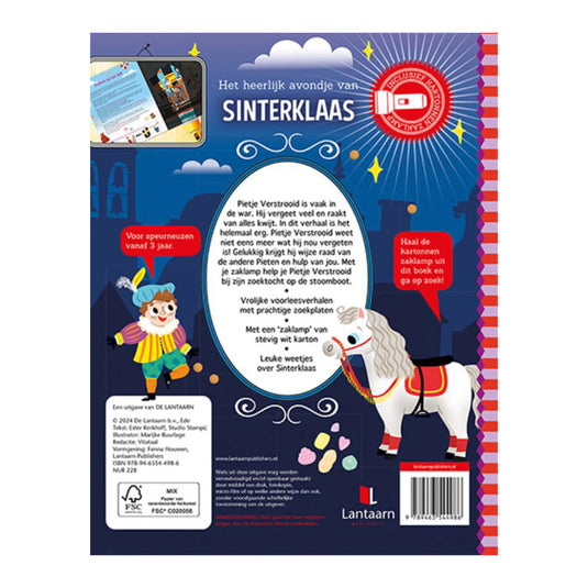 Centraal boekhuis speuren naar sinterklaas + kartonnen zaklamp