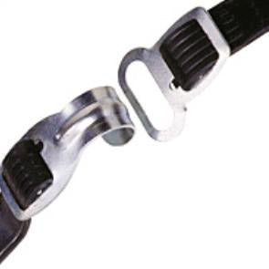 Short carrier strap with hook / eye 50 cm - black