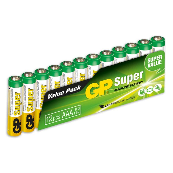 Super alkaline AAA-batterijen 12PK