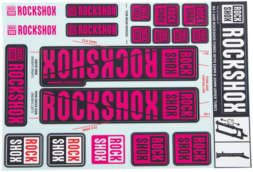 Rockshox decor set decal set magneta