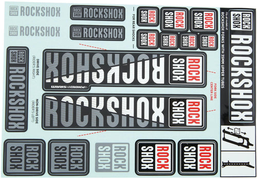 Rockshox decor set decal set white