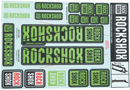 Rockshox decor set decal set green