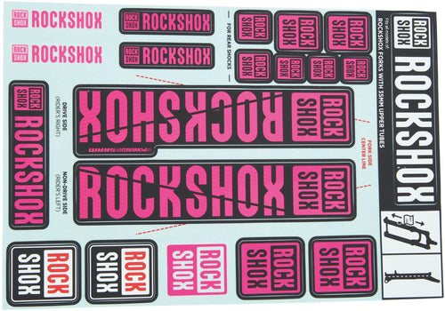 Rockshox decor set decal set magneta