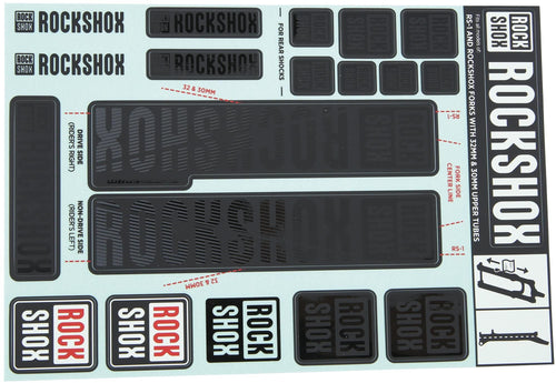 Rockshox decor set decal set stealth