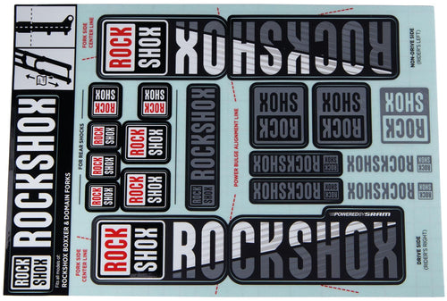 Rockshox decor set decal set white