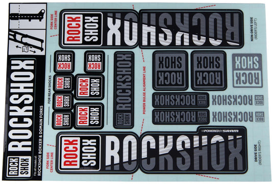 Rockshox decor set decal set white