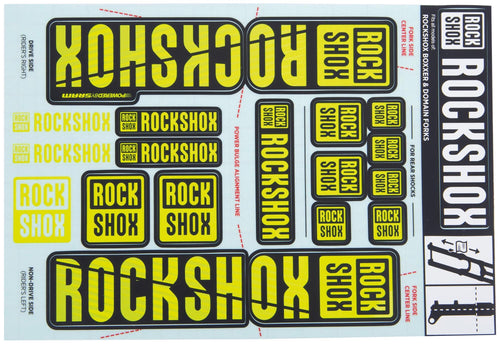 Rockshox decor set decal set yellow