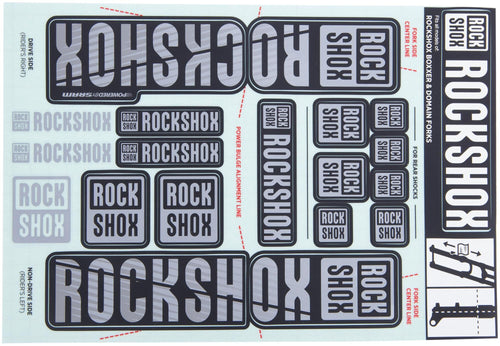 Rockshox decor set decal set grey