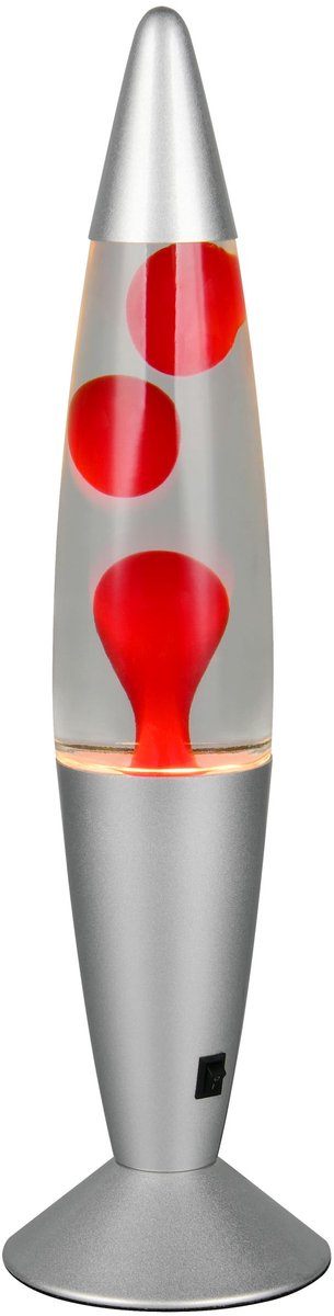 Rl live your light reality vesuv - lava lamp - transparant helder - incl. 1x smd 21 w - rode lava