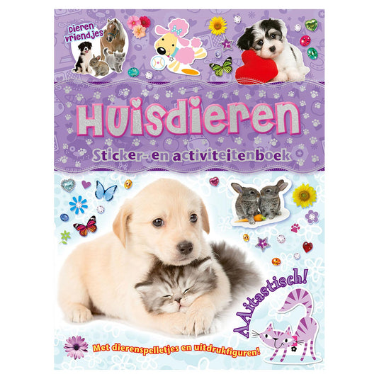 Rebo publishers dierenvriendjes - huisdieren sticker- en activiteitenboek