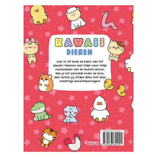 Rebo publishers kawaii dieren leer stap voor stap tekenen