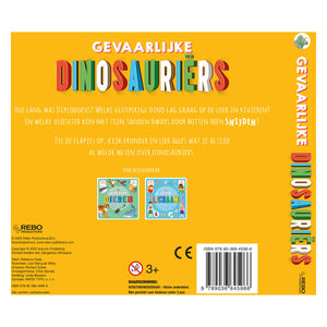 Rebo publishers gevaarlijke dinosauriers flapjesboek