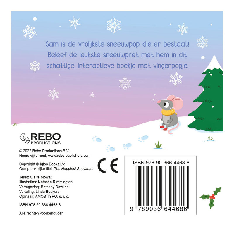 Load image into Gallery viewer, Rebo publishers vrolijke sneeuwpop - vingerpopboek
