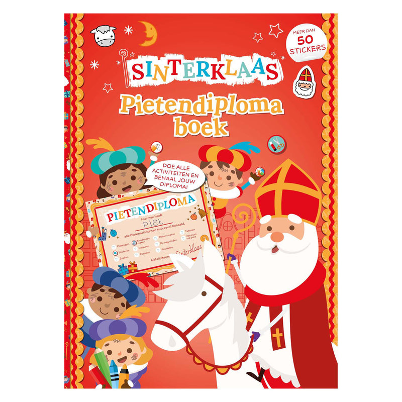 Load image into Gallery viewer, Rebo publishers sinterklaas pietendiplomaboek met stickers
