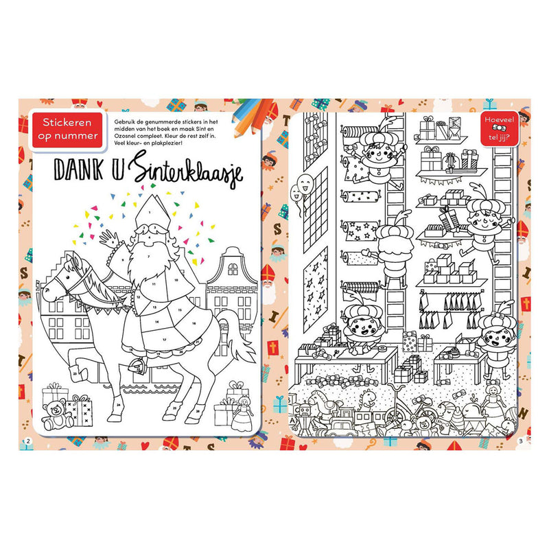 Load image into Gallery viewer, Rebo publishers sinterklaas pietendiplomaboek met stickers
