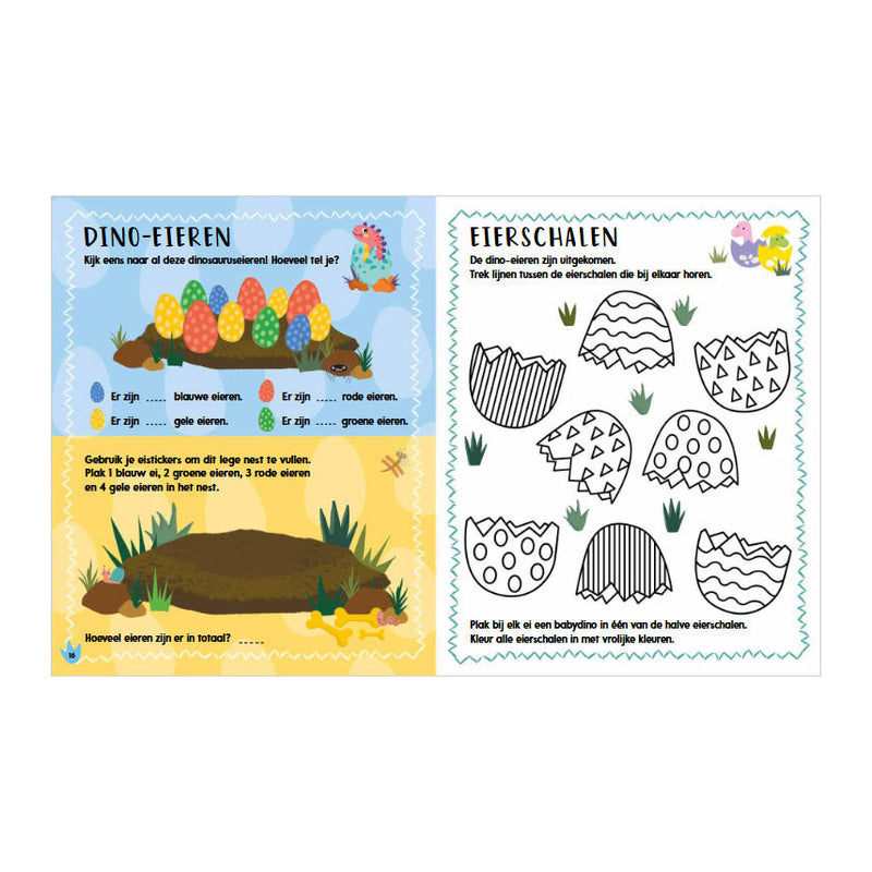 Load image into Gallery viewer, Rebo publishers doeboek dino's - 1000 stickers
