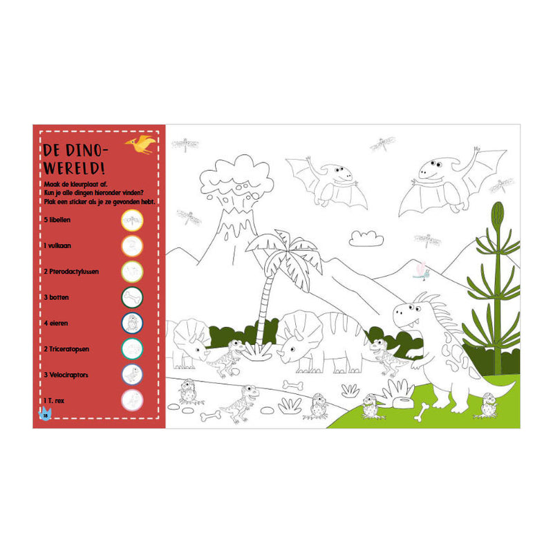 Load image into Gallery viewer, Rebo publishers doeboek dino's - 1000 stickers
